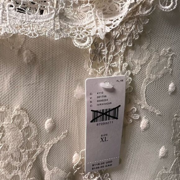 Anthropologie x Tiny Oriana Long Sleeve Lace Top in Ivory - Picture 8 of 8